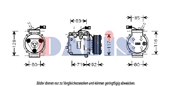 AKS DASIS Kompresors, Gaisa kond. sistēma 851388N